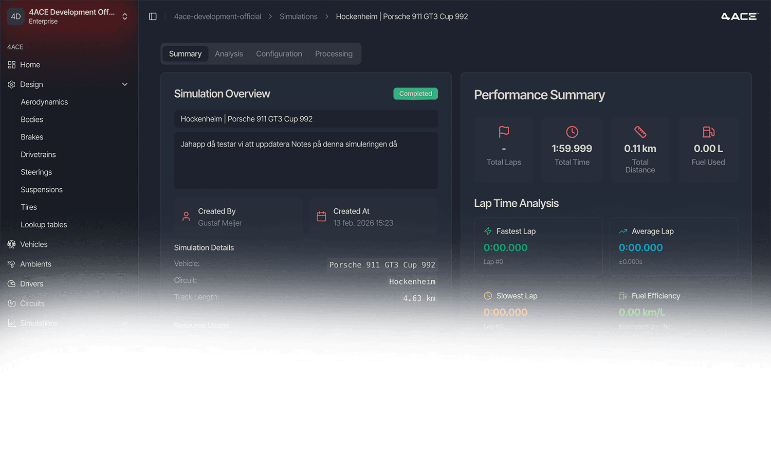 ACE-Sim dashboard preview